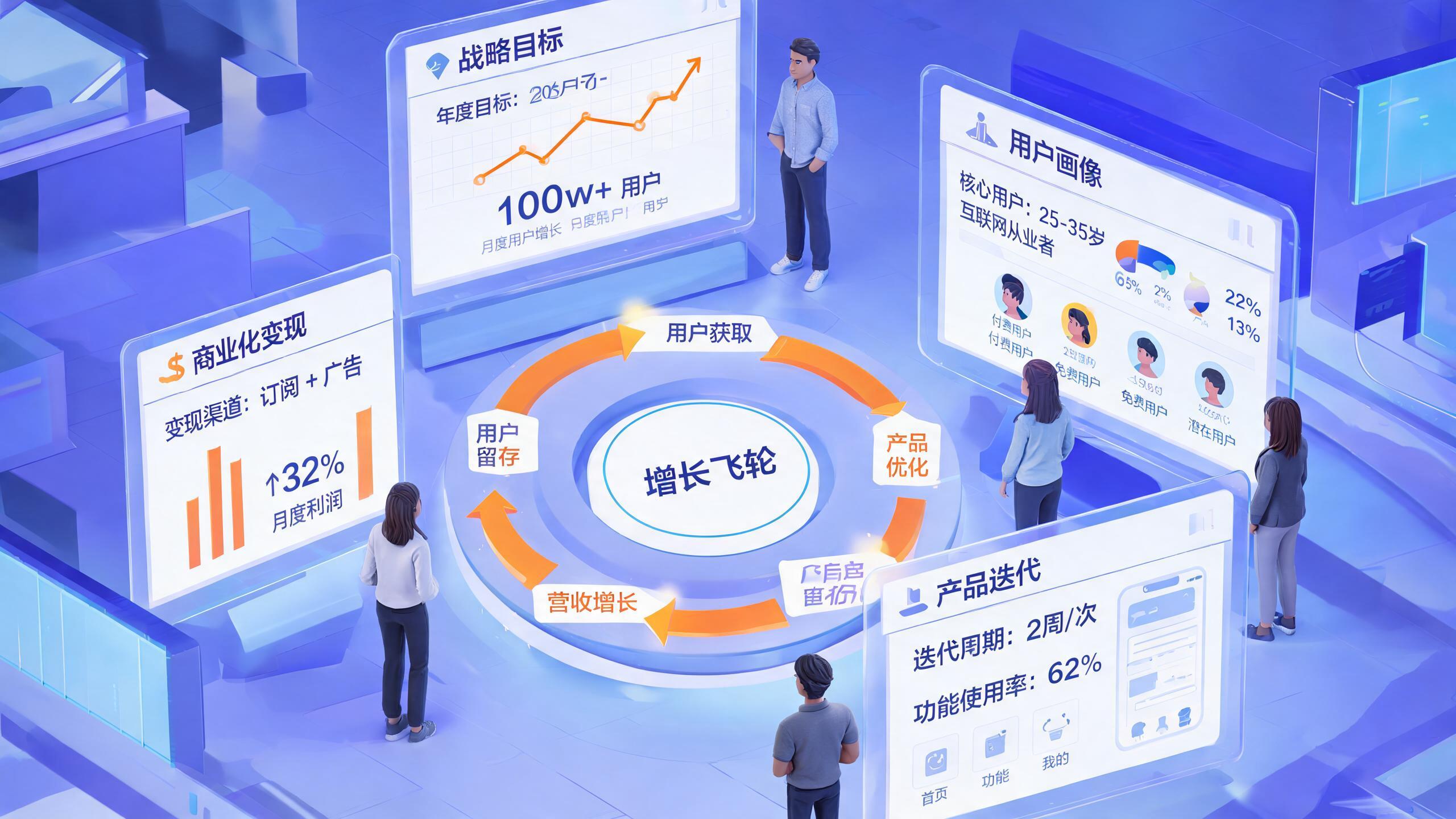 初创公司增长全景图，连接战略、用户、产品与商业化
