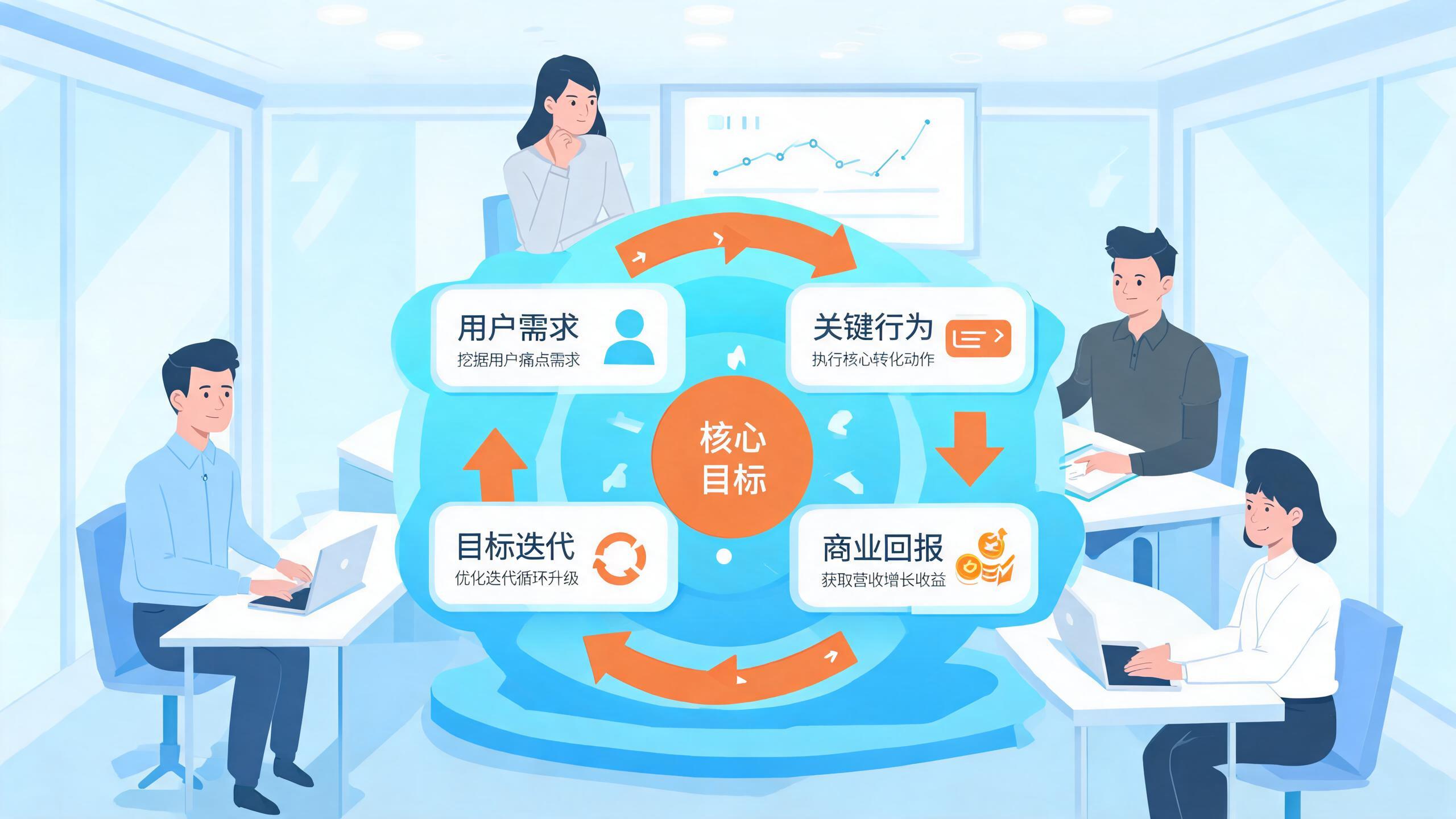 从用户需求、关键行为到商业回报的增长闭环图