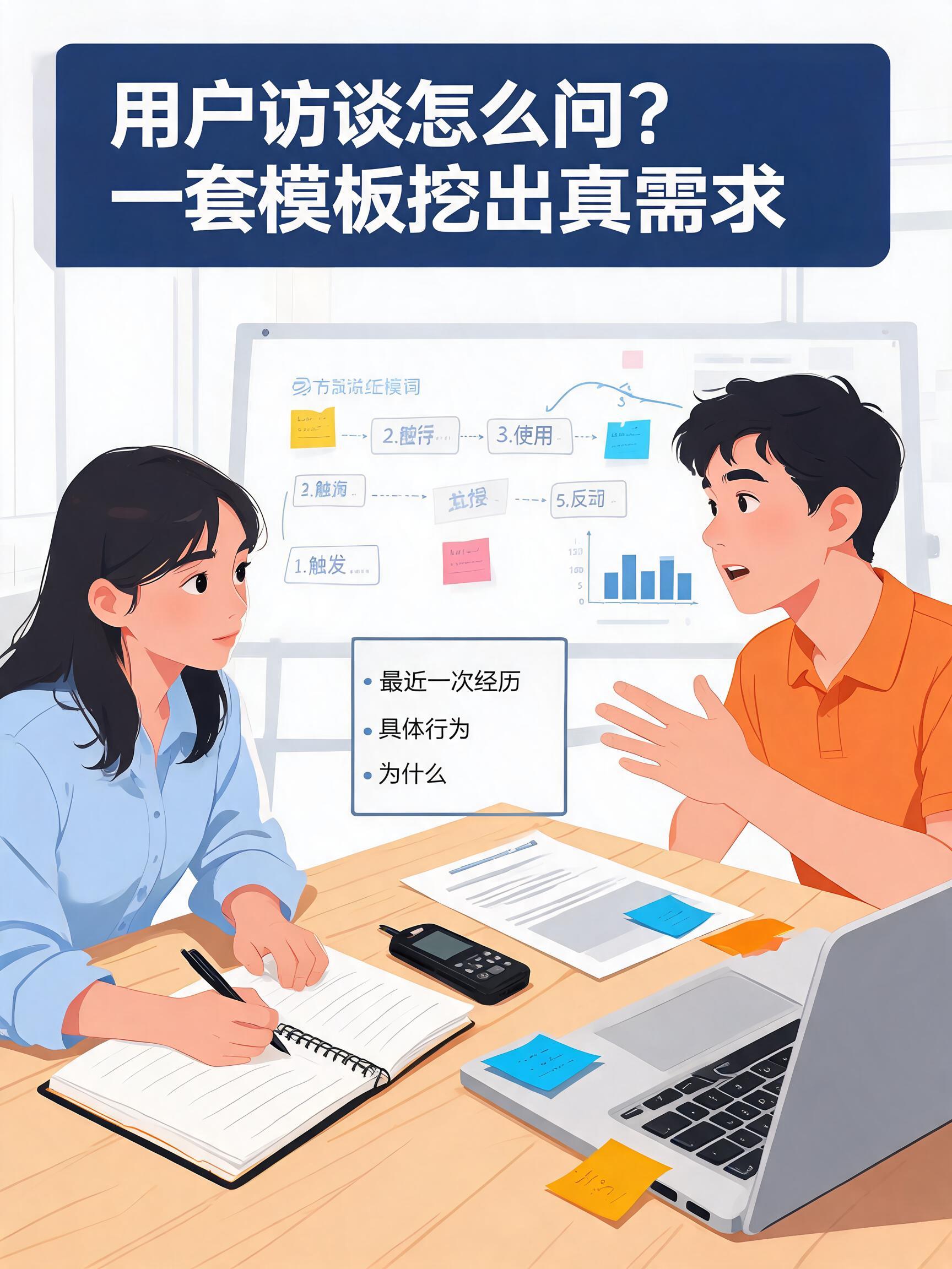用户访谈怎么问？一套模板挖出真需求