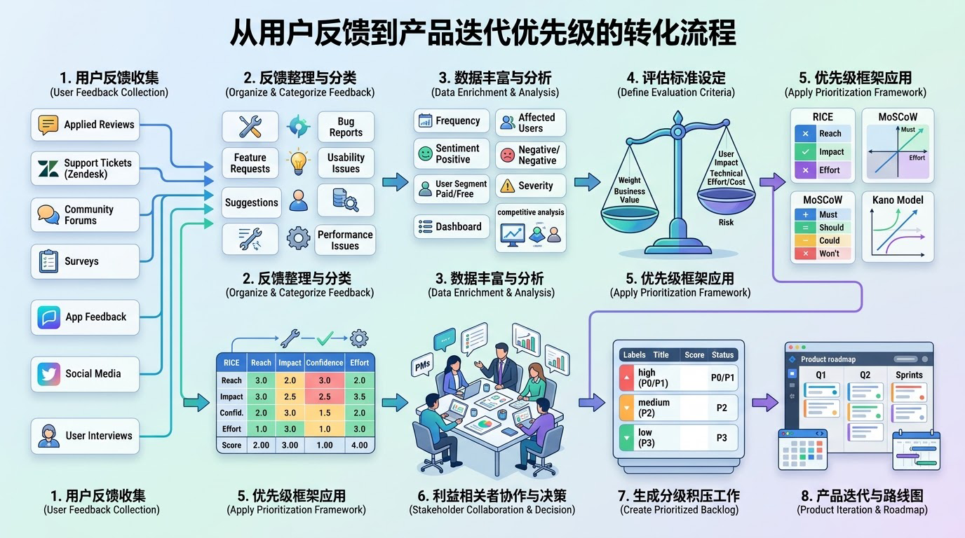从用户反馈到产品迭代优先级的转化流程
