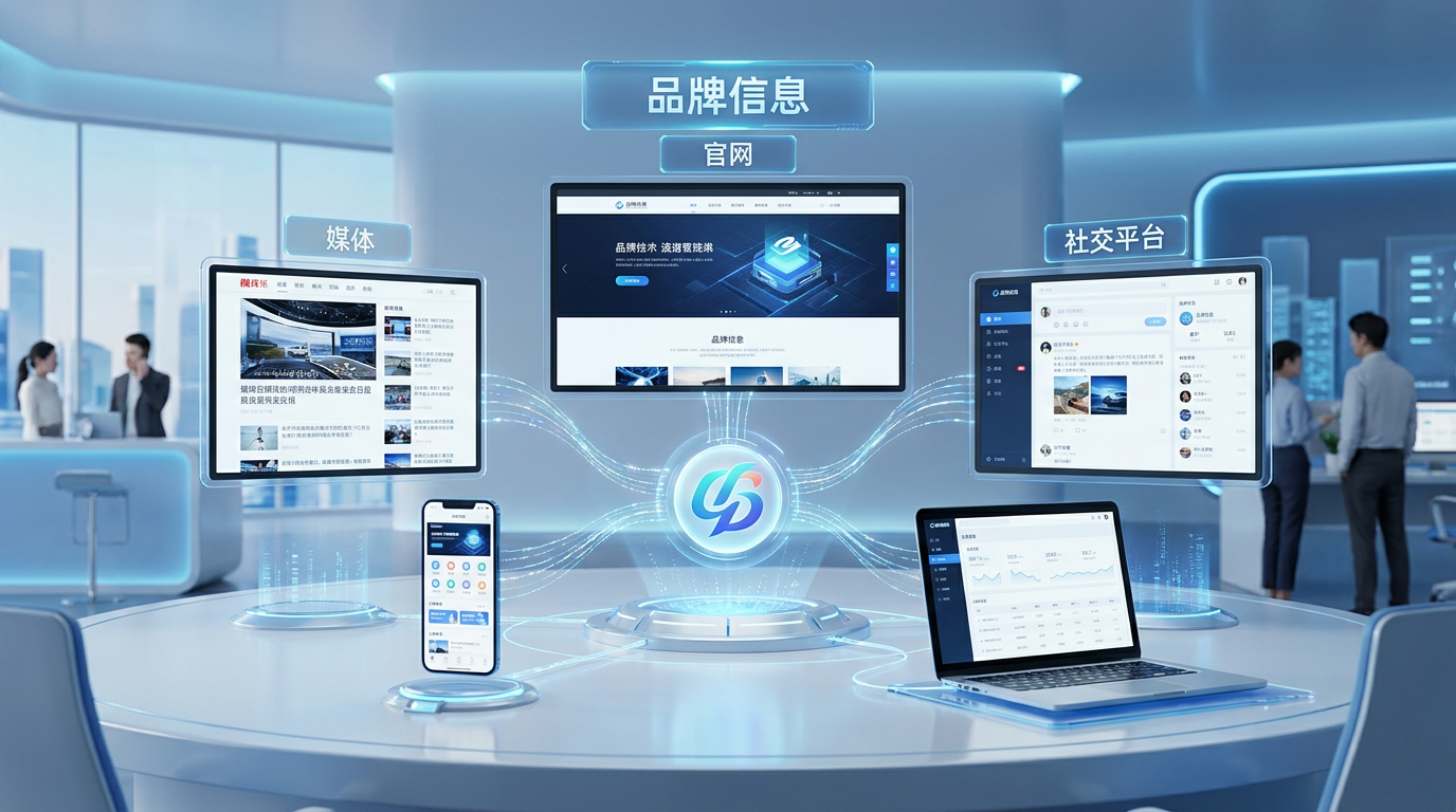 企业品牌信息在官网、媒体、社交平台多渠道分布