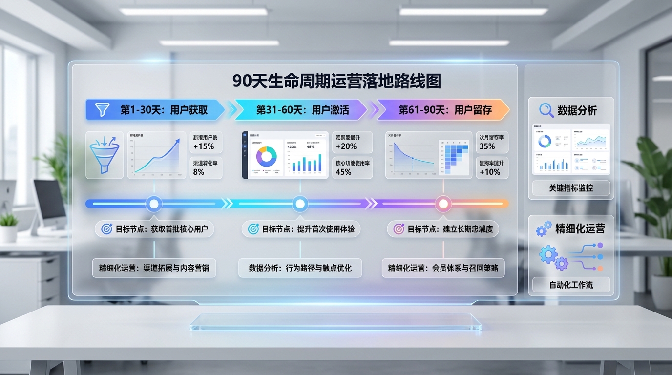 90天生命周期运营落地路线图
