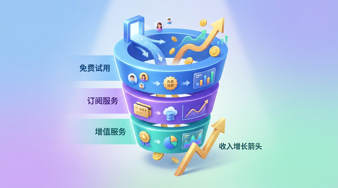 从免费试用到订阅与增值服务的收入漏斗