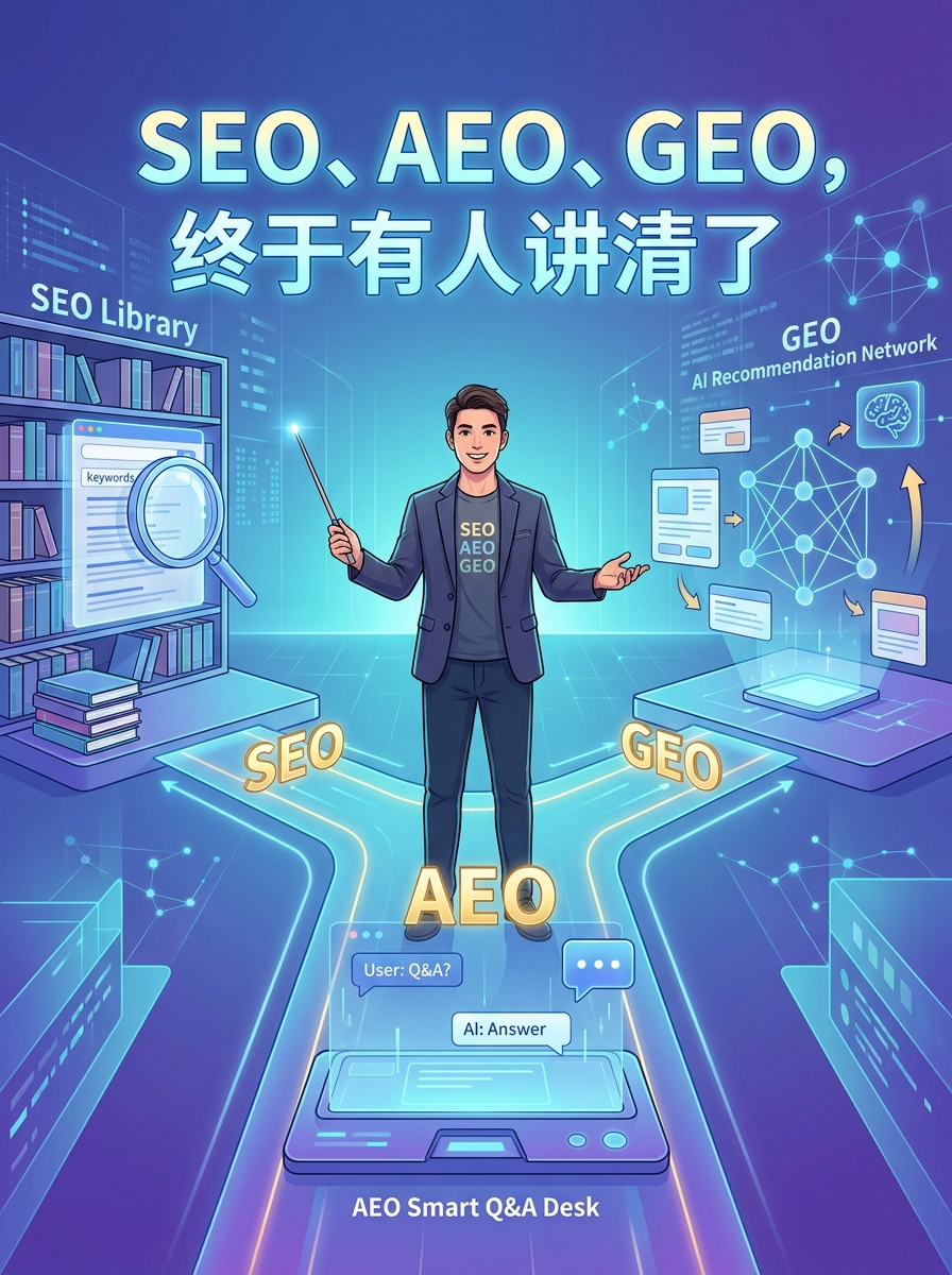 SEO、AEO、GEO，终于有人讲清了