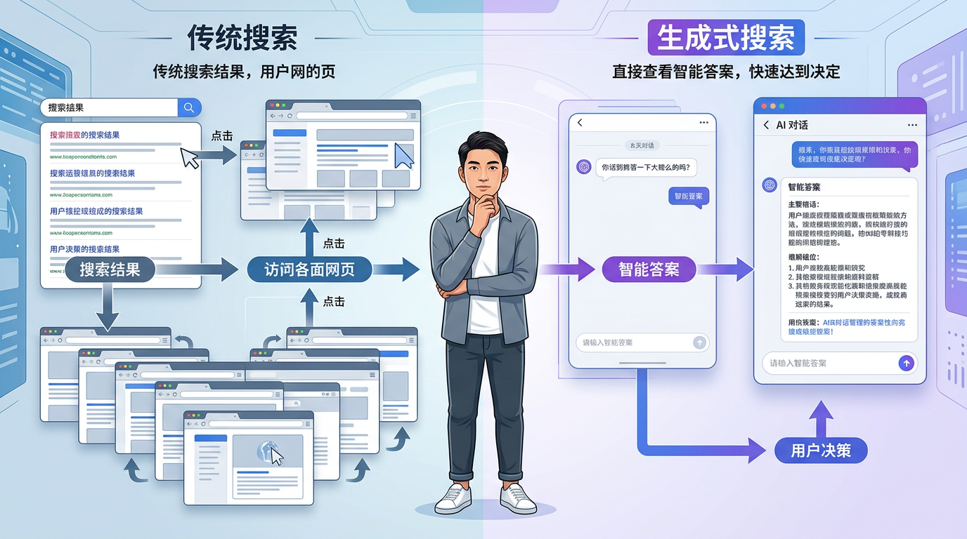 用户如何向AI提问：六类生成式搜索意图全解析