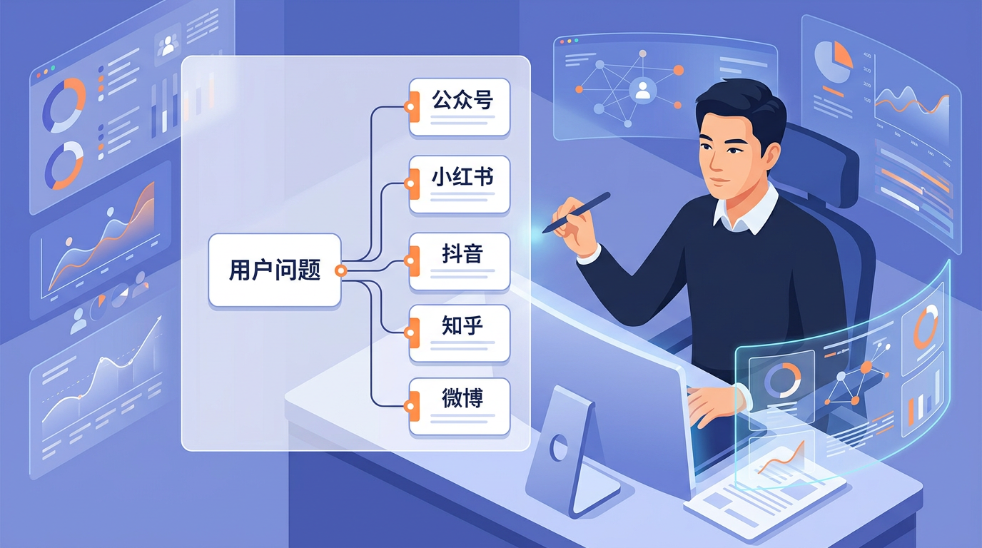 一个用户问题拆解为多平台内容矩阵