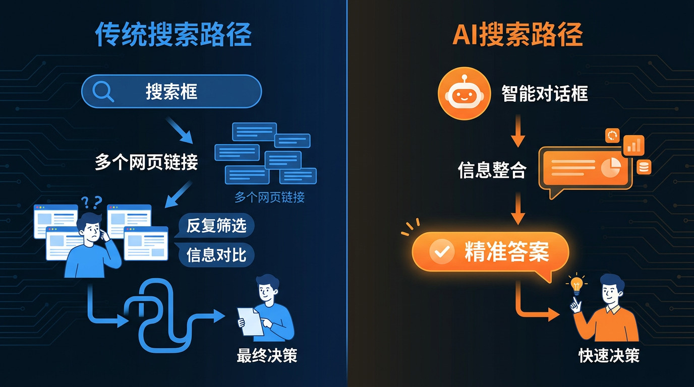 To B企业获客新路径：AI搜索流量