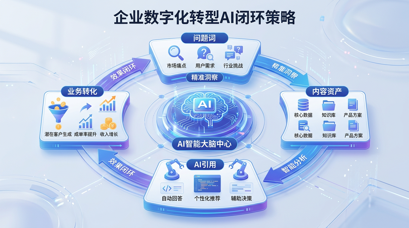 问题词、内容资产、AI引用与业务转化闭环