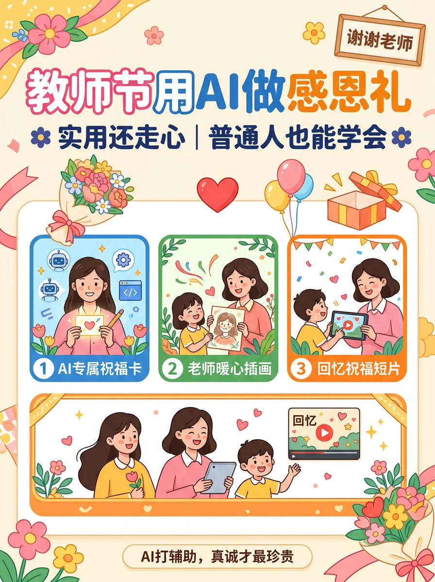 教师节用AI做感恩礼，实用还走心