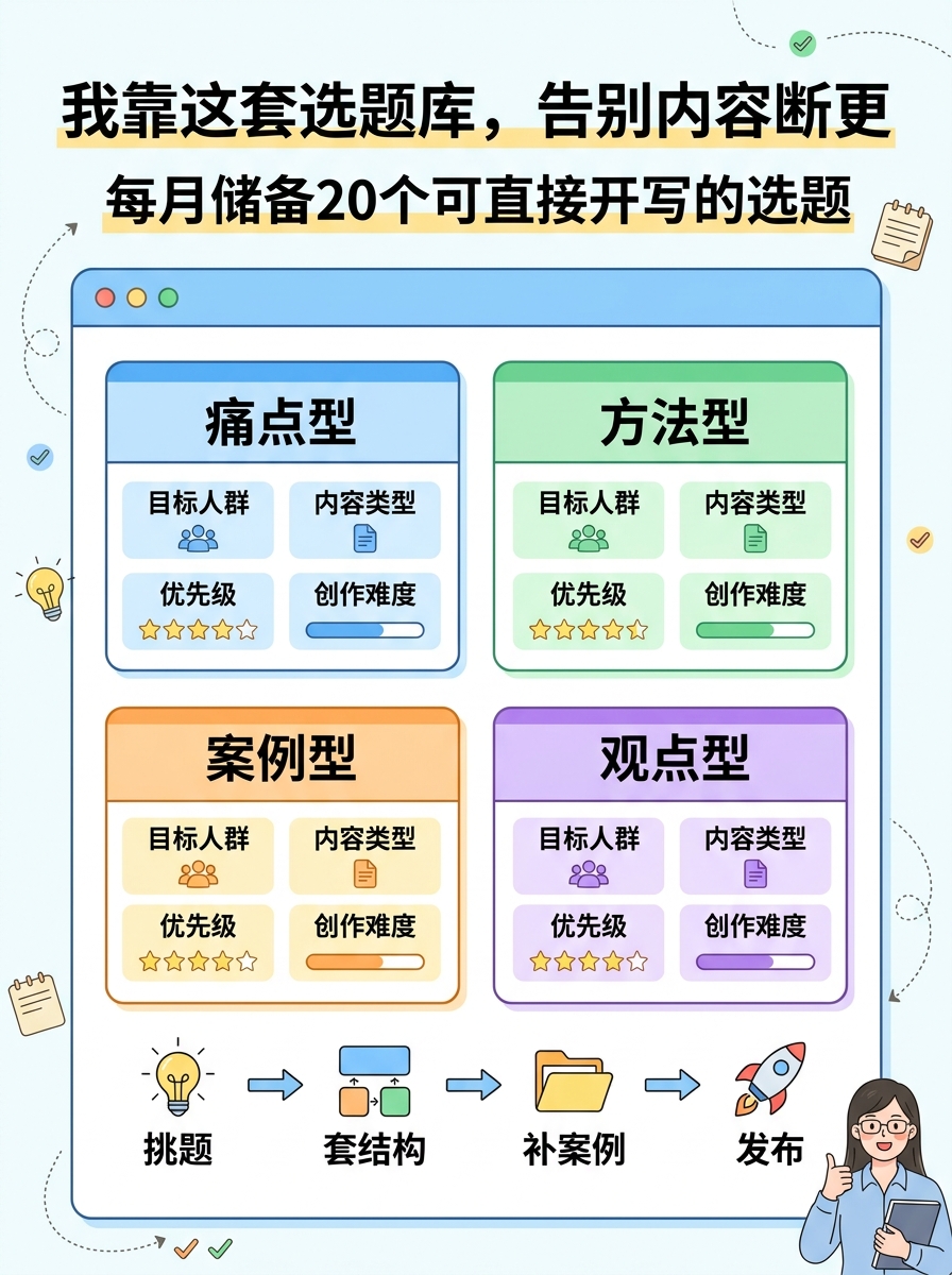 我靠这套选题库，告别内容断更