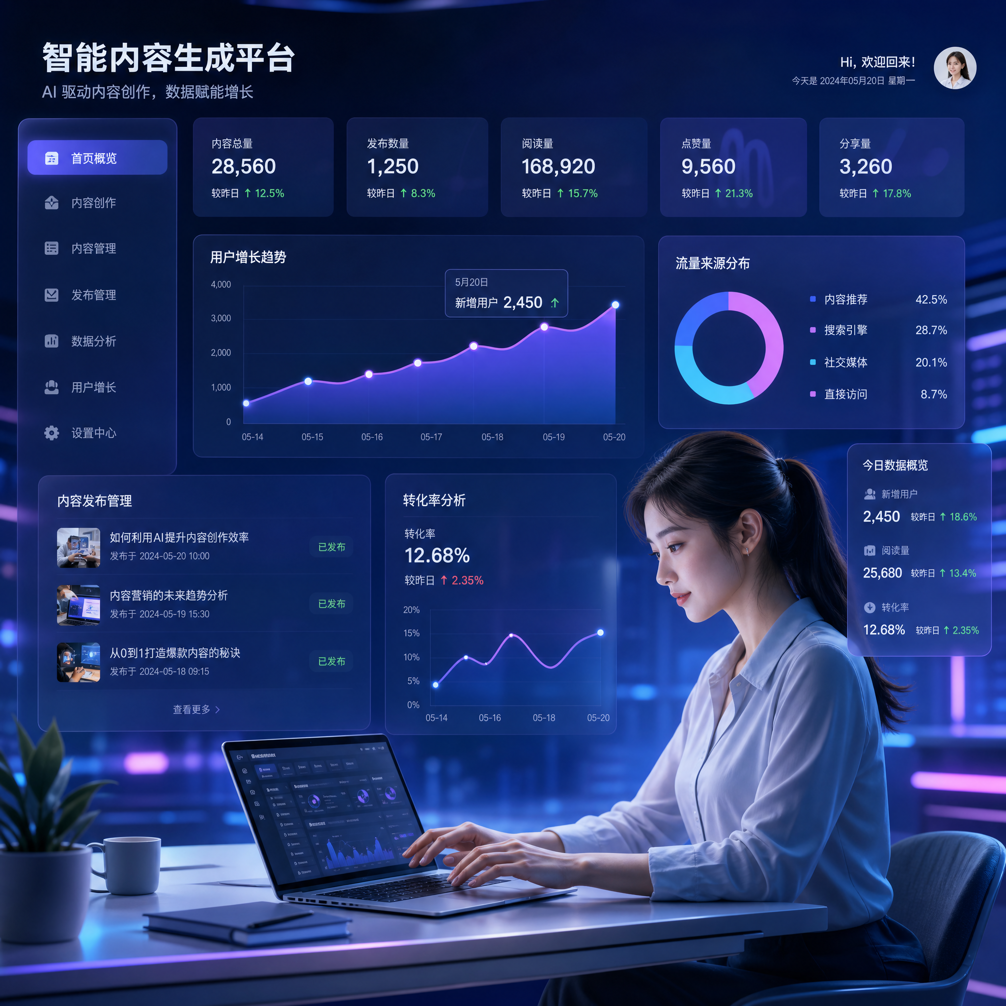 AI内容营销工具与数据增长场景