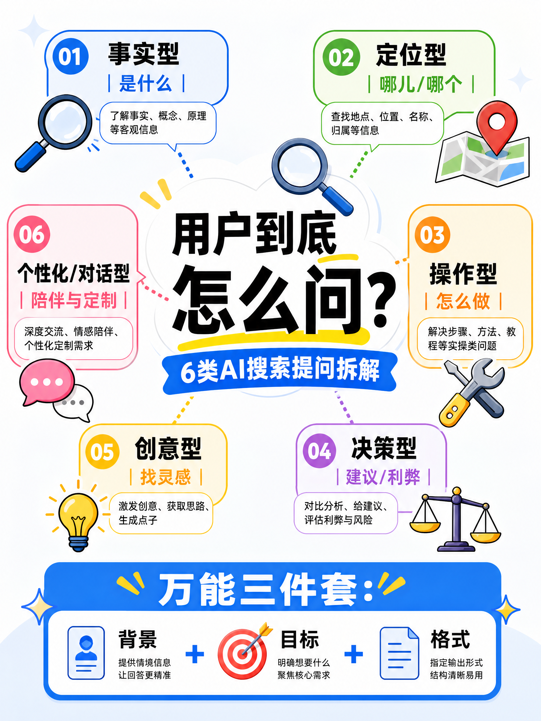 用户到底怎么问？6类AI搜索提问拆解
