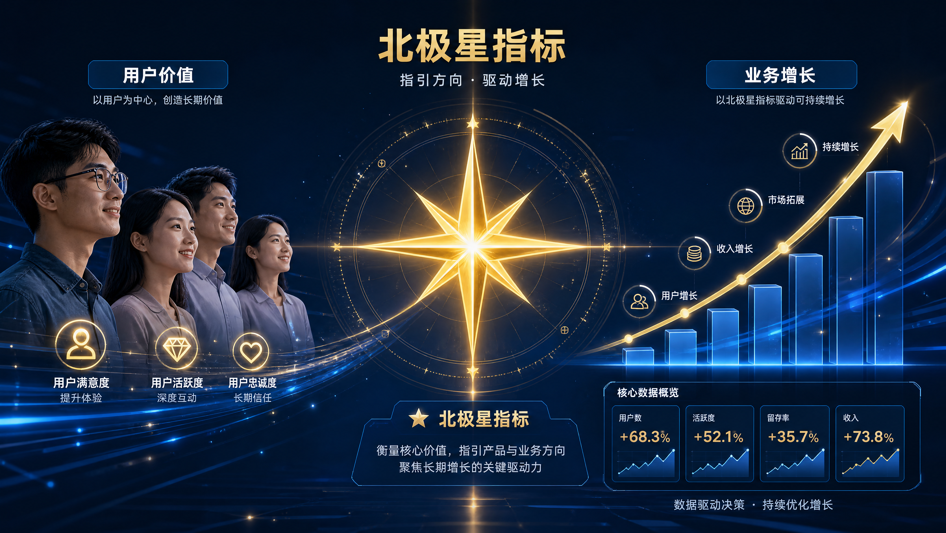北极星指标连接用户价值与业务增长