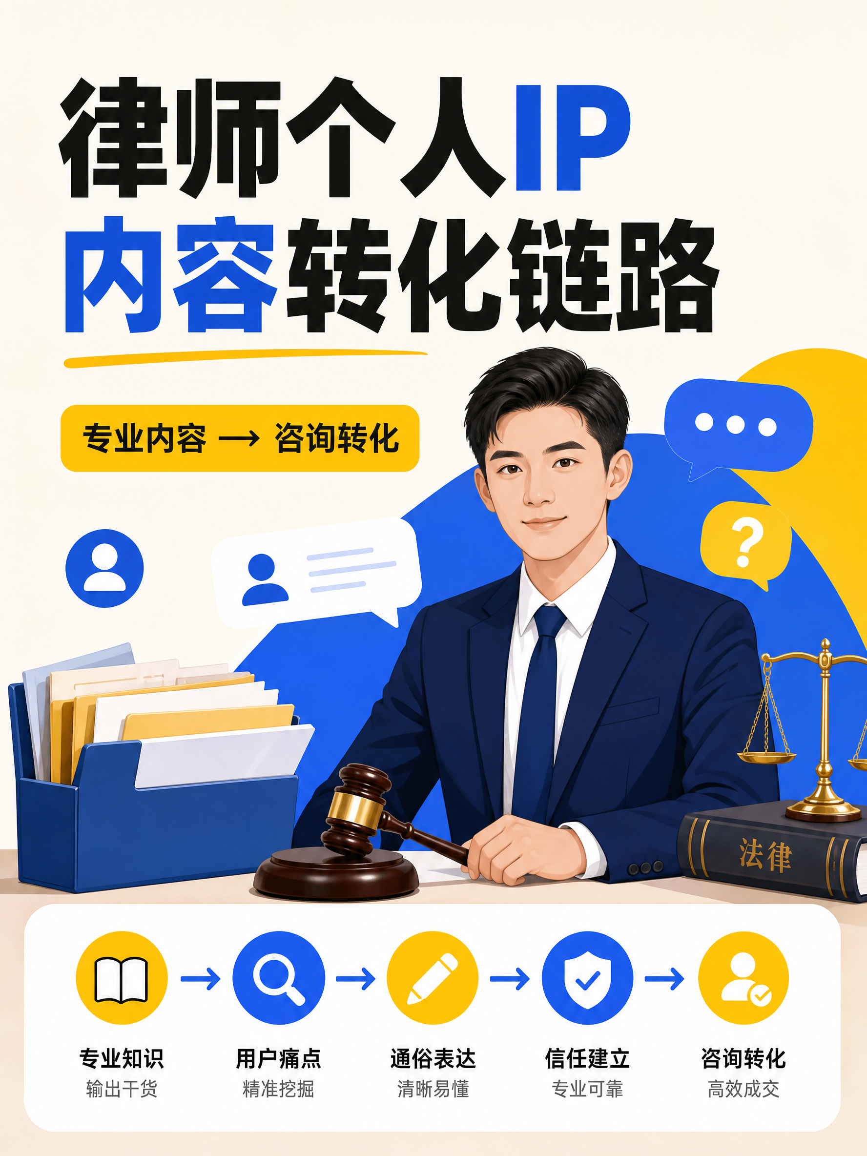 律师个人IP从专业知识到客户咨询完整链路