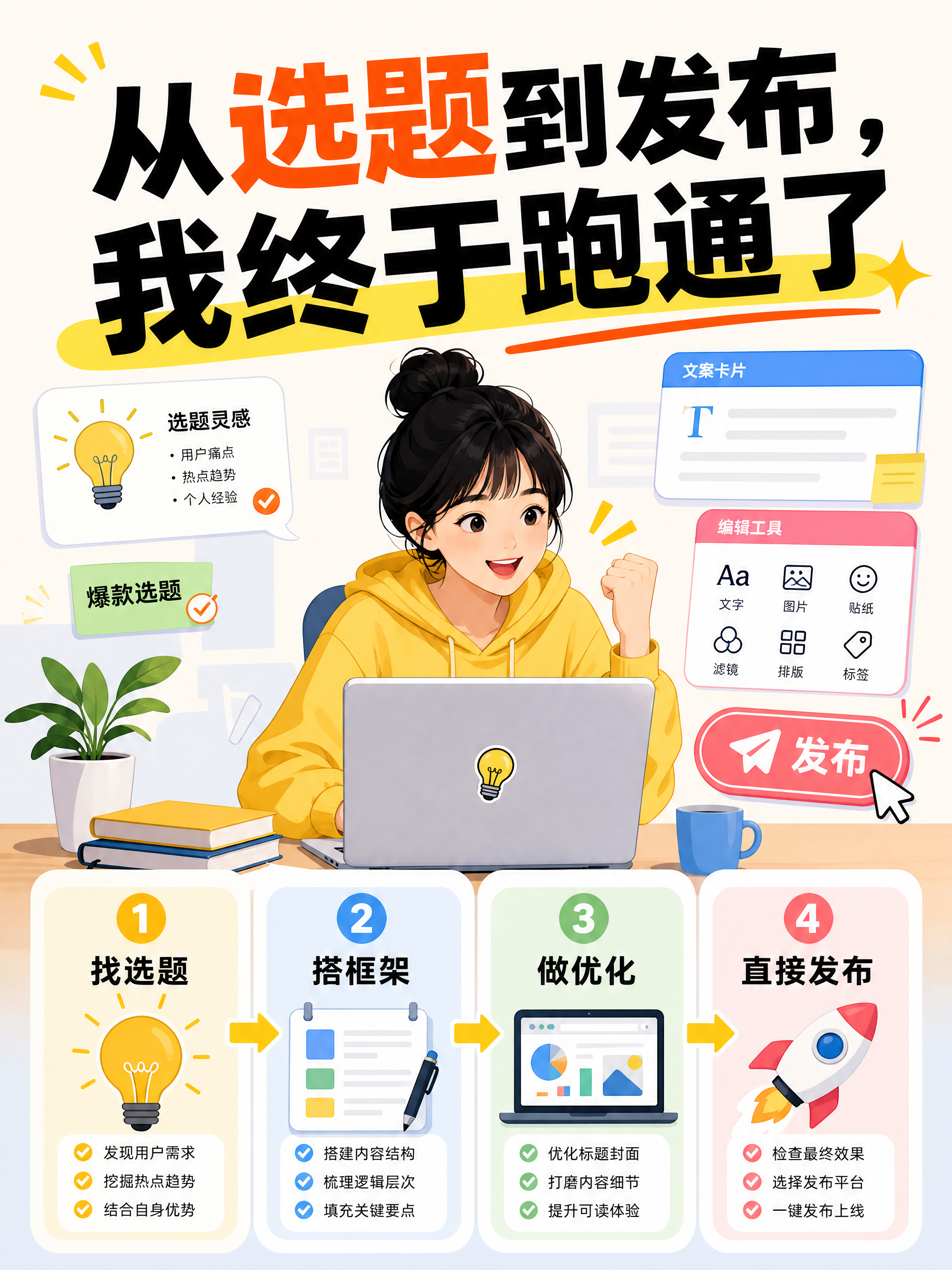 从选题到发布，我终于跑通了