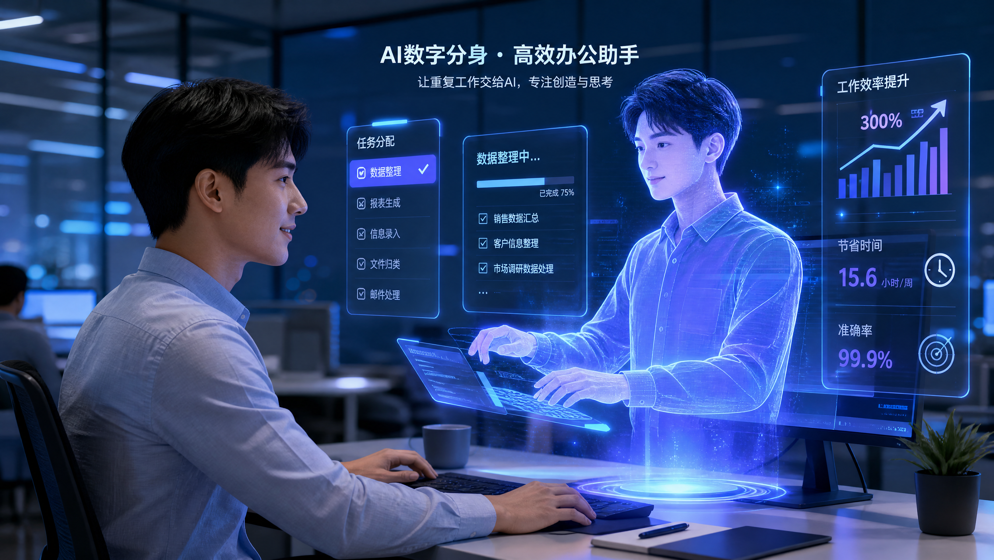 职场人将重复工作交给AI数字分身