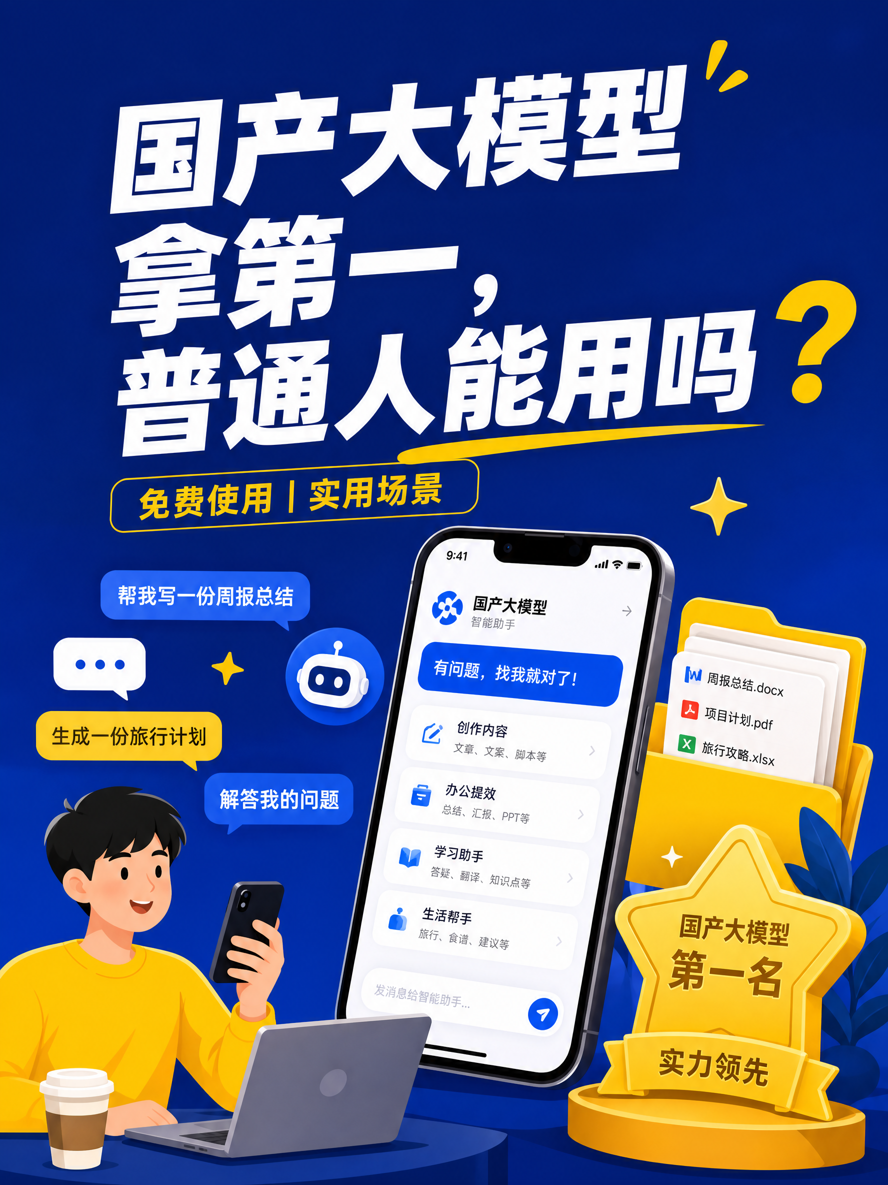 国产大模型拿第一，普通人能用吗？