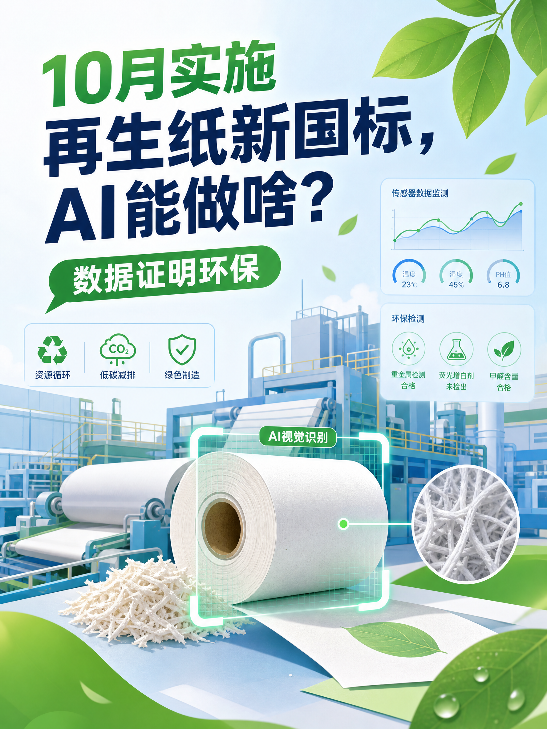 10月实施再生纸新国标，AI能做啥？