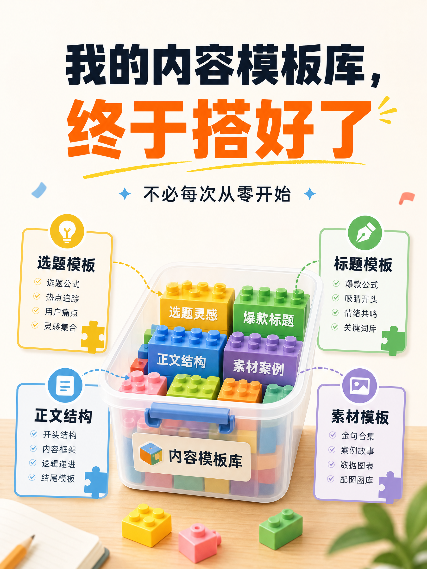 我的内容模板库，终于搭好了