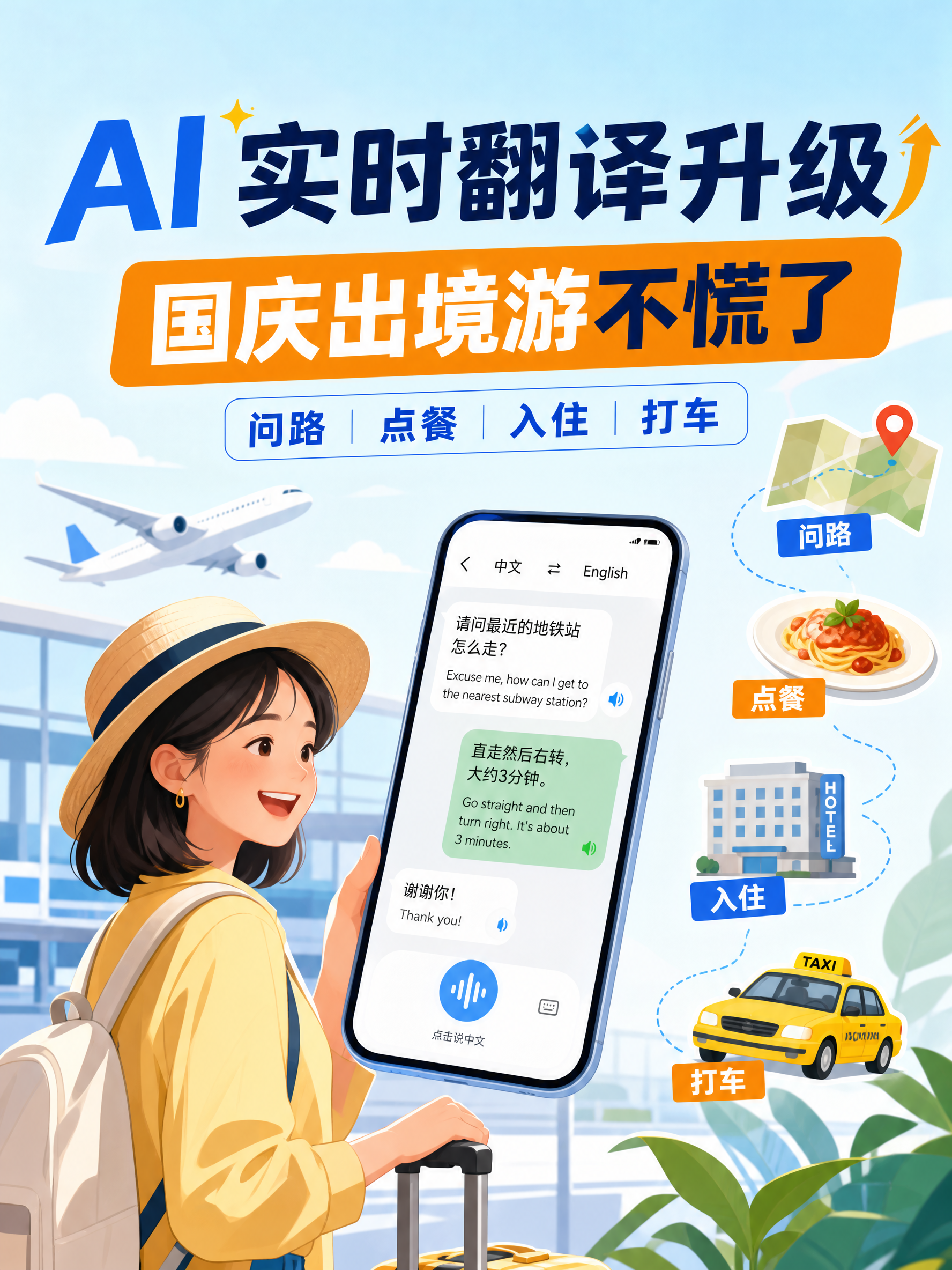 AI实时翻译升级，国庆出境游不用带翻译？