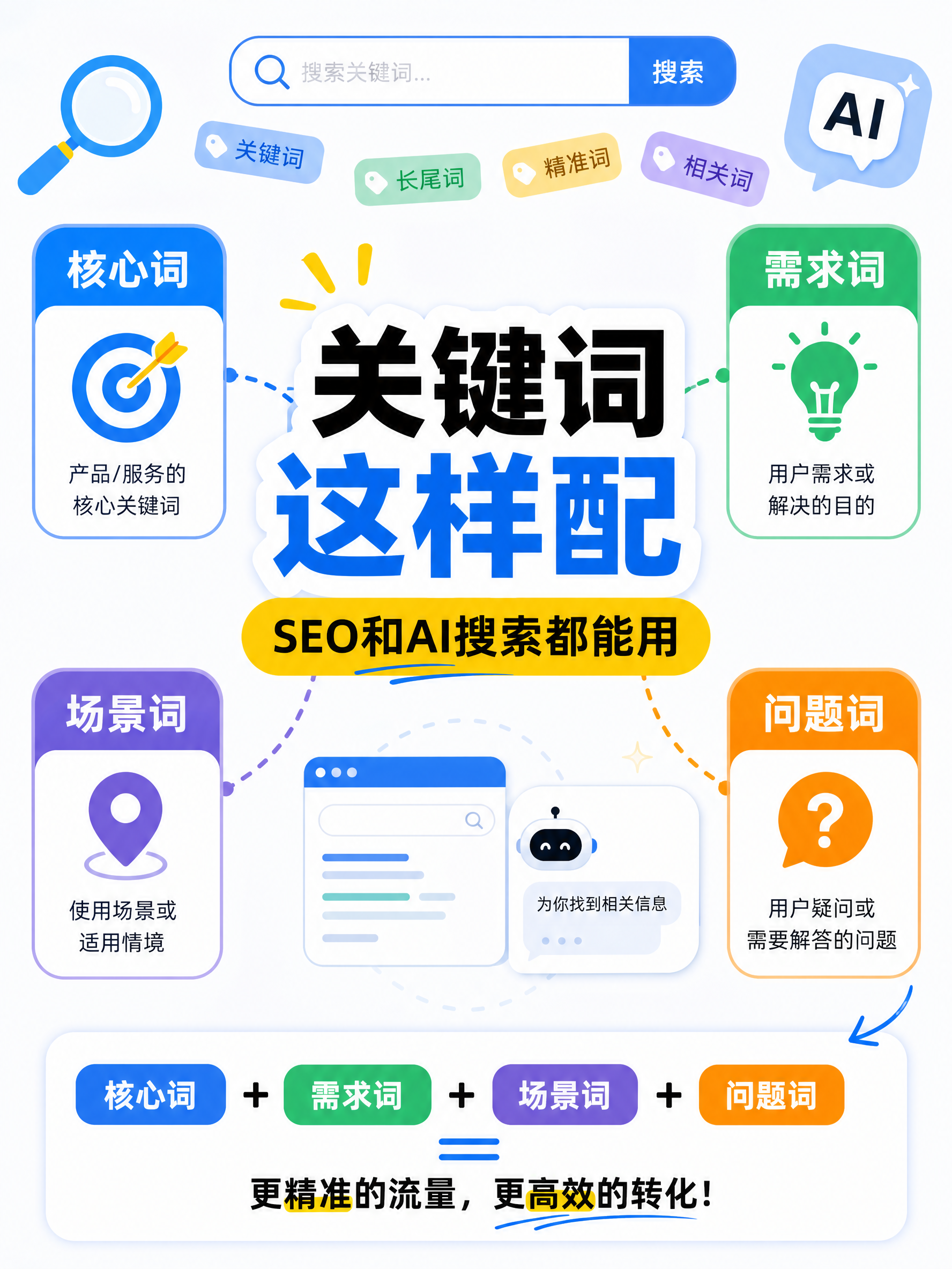 关键词这样配，SEO和AI搜索都能用