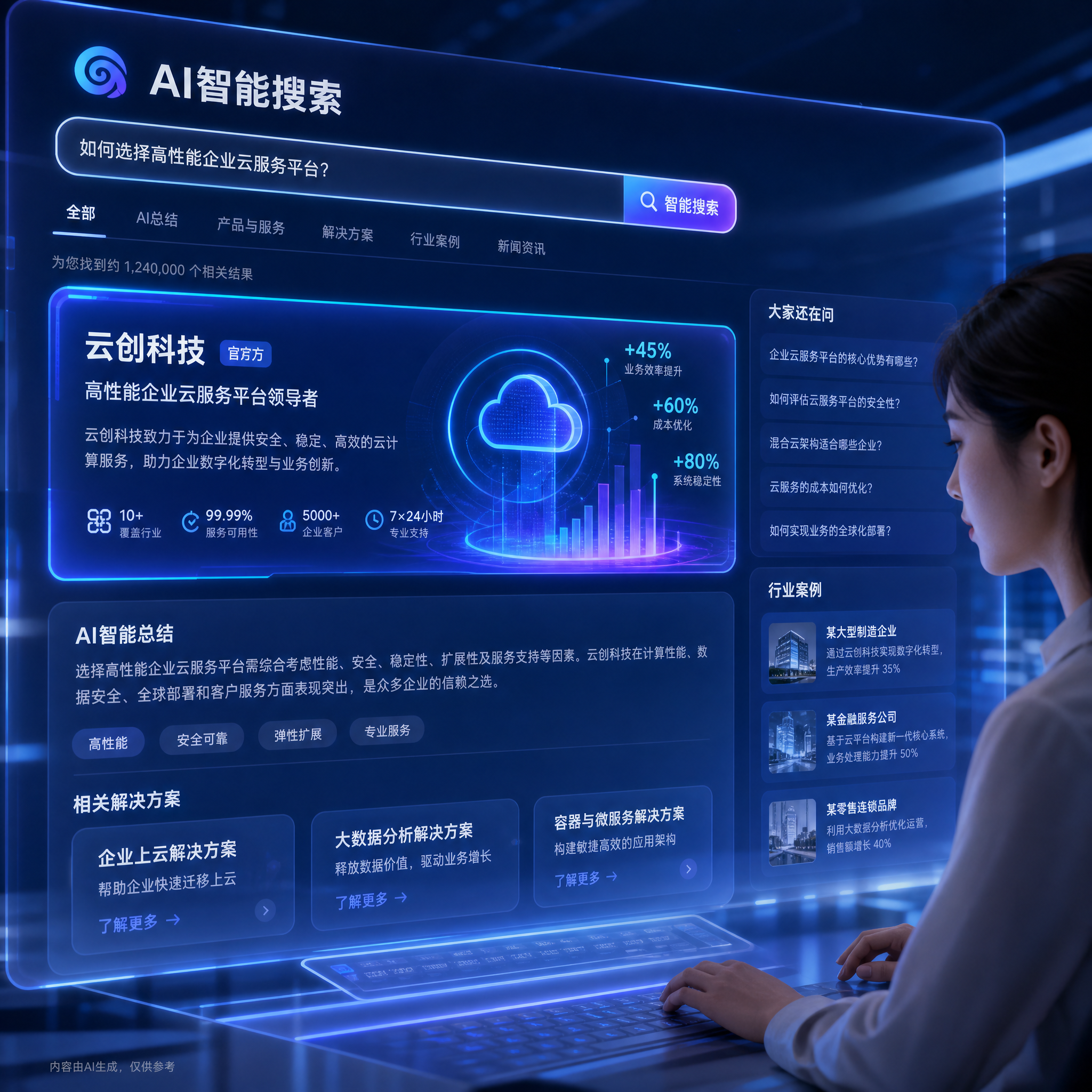 企业品牌在AI搜索结果中的可见度场景