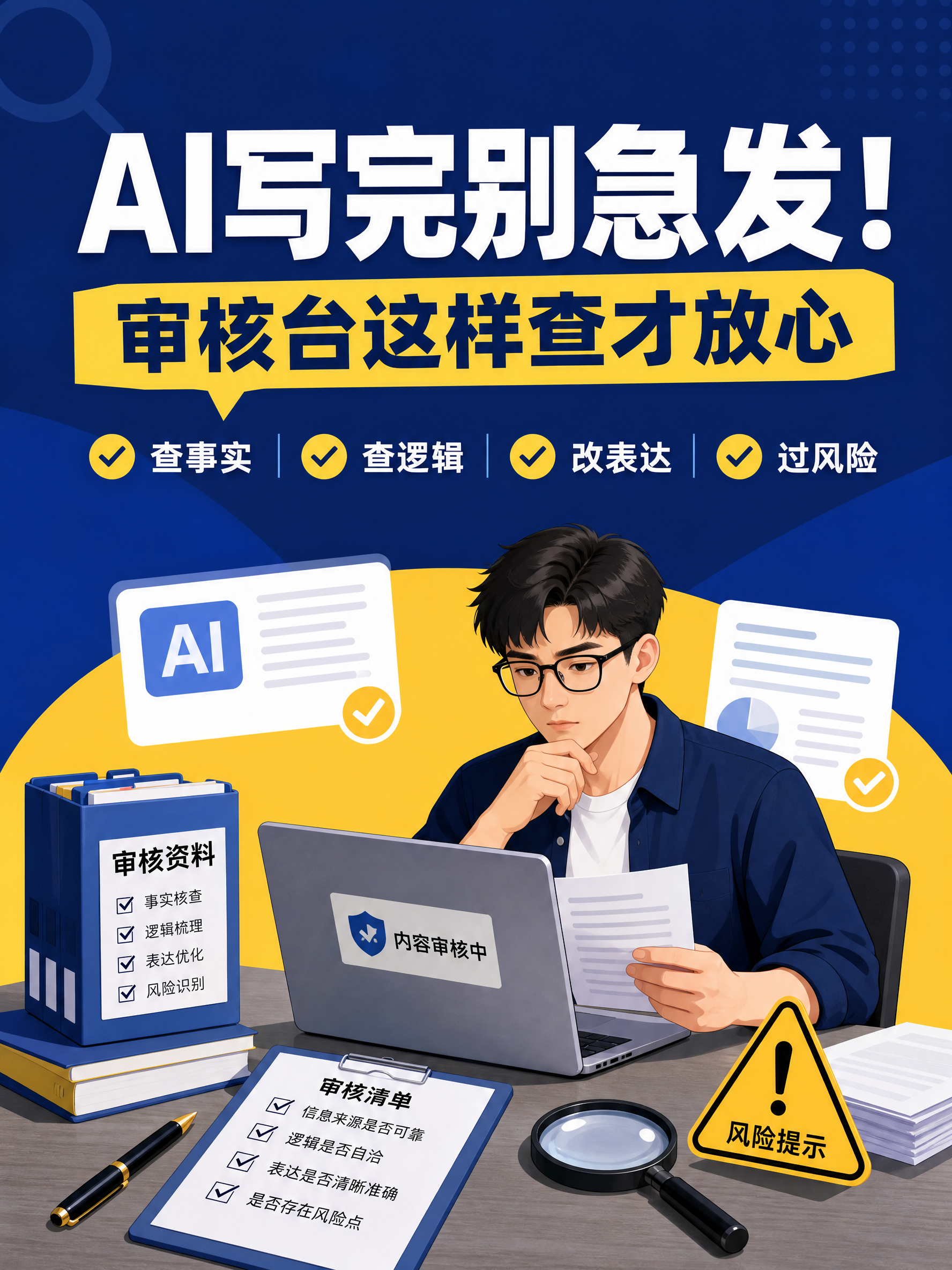AI写完别急发！审核台这样查才放心